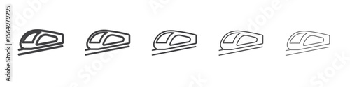 Subway high speed train icon Line graphics illustration symbol