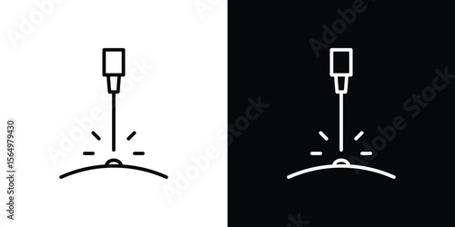 Laser machine icon logo element. Vector illustration. EPS10