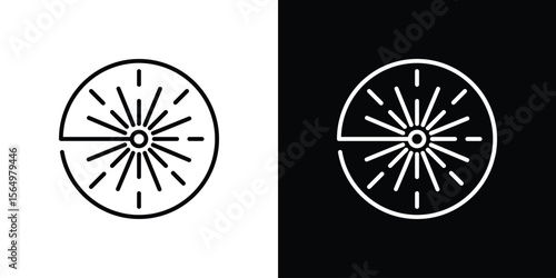 Laser beam icon logo element. Vector illustration. EPS10