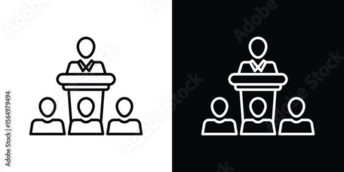 Lecture icon logo element. Vector illustration. EPS10