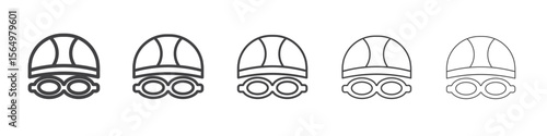 Swimming Glasses icon Line graphics illustration symbol