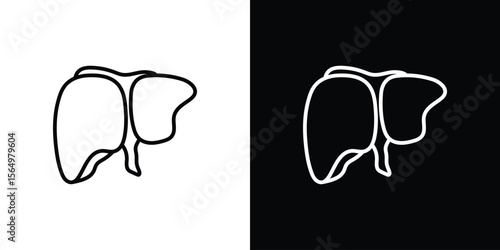 Liver icon logo element. Vector illustration. EPS10