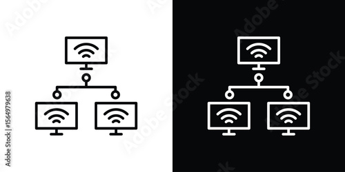 Local network icon logo element. Vector illustration. EPS10