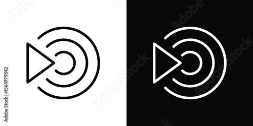 Livestream icon logo element. Vector illustration. EPS10