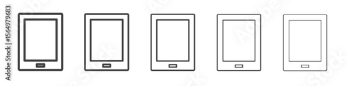 Tablet icon Line graphics illustration symbol