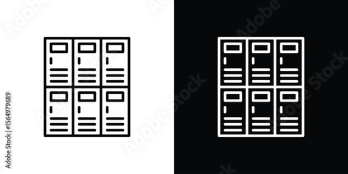 Lockers icon logo element. Vector illustration. EPS10