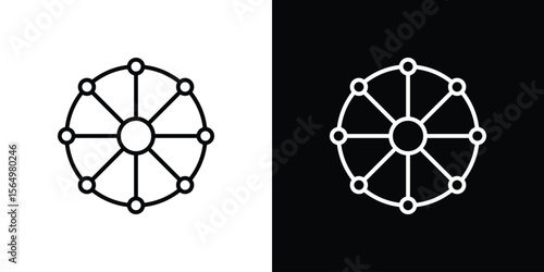 Multichannel icon logo element. Vector illustration. EPS10