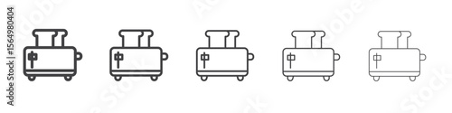 toaster icon Line graphics illustration symbol