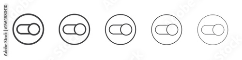 Toggle switch icon Line graphics illustration symbol