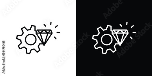 Operational excellence icon logo element. Vector illustration. EPS10