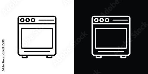 Oven icon logo element. Vector illustration. EPS10