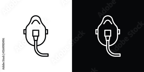 Oxygen mask icon logo element. Vector illustration. EPS10