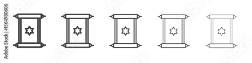 Torah icon Line graphics illustration symbol