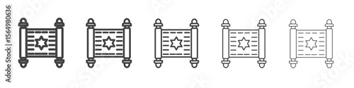 Torah icon Line graphics illustration symbol