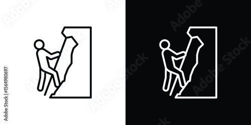 People Climbing icon logo element. Vector illustration. EPS10