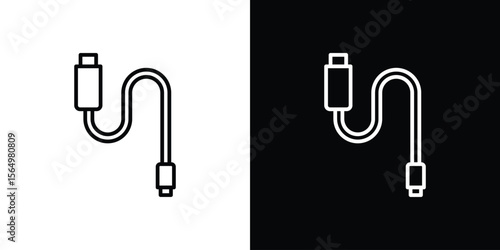Phone cable icon logo element. Vector illustration. EPS10