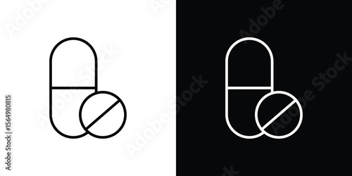 Pills icon logo element. Vector illustration. EPS10