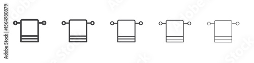towel icon Line graphics illustration symbol