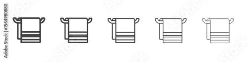 towel icon Line graphics illustration symbol