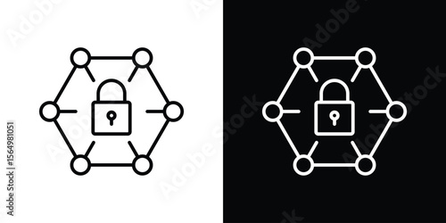 Private network icon logo element. Vector illustration. EPS10