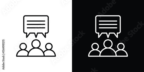 Public opinion icon logo element. Vector illustration. EPS10