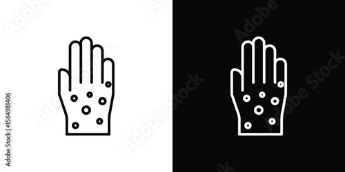 Rash hand icon logo element. Vector illustration. EPS10