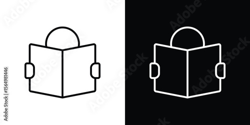 Reading icon logo element. Vector illustration. EPS10