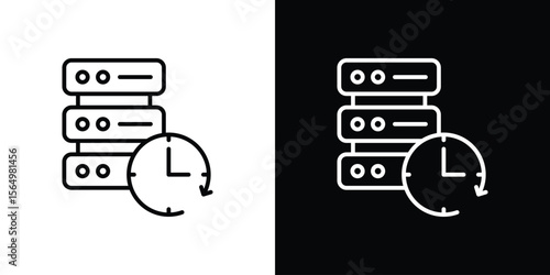 Real time data icon logo element. Vector illustration. EPS10