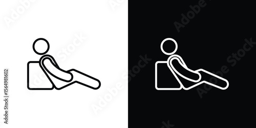 Resting icon logo element. Vector illustration. EPS10