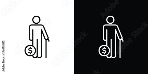 Retirement icon logo element. Vector illustration. EPS10