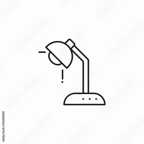 desk lamp light icon sign vector