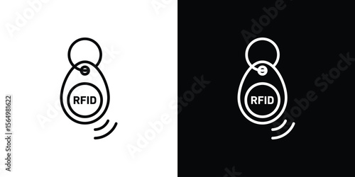 RFID key tag icon logo element. Vector illustration. EPS10