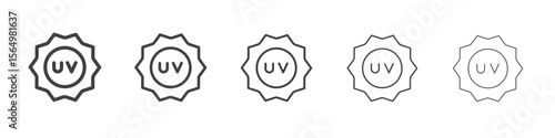 UV icon Line graphics illustration symbol
