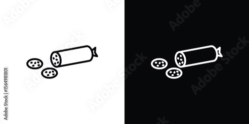 Salami icon logo element. Vector illustration. EPS10