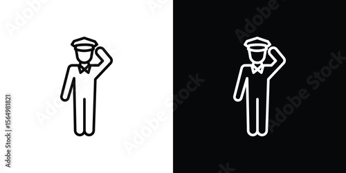 Salute icon logo element. Vector illustration. EPS10