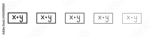 Variable symbol icon Line graphics illustration symbol