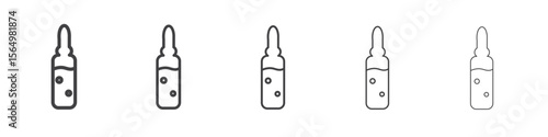 vial medical icon Line graphics illustration symbol