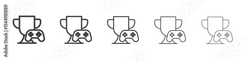Video game contest icon Line graphics illustration symbol