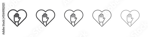 Volunteer icon Line graphics illustration symbol