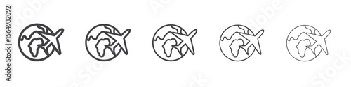 voyage icon Line graphics illustration symbol