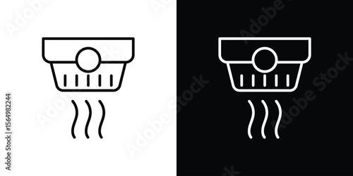 Smoke detector icon logo element. Vector illustration. EPS10