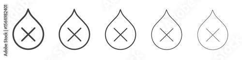 Water not clear icon Line graphics illustration symbol