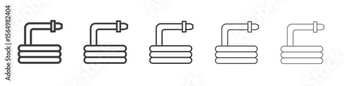 Water pipes icon Line graphics illustration symbol