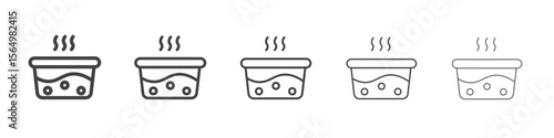 Water soak icon Line graphics illustration symbol