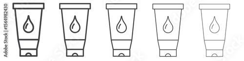 Water-based lubricant icon Line graphics illustration symbol