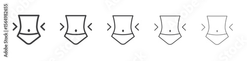 Weight loss icon Line graphics illustration symbol