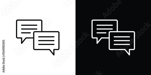 Text chat icon logo element. Vector illustration. EPS10