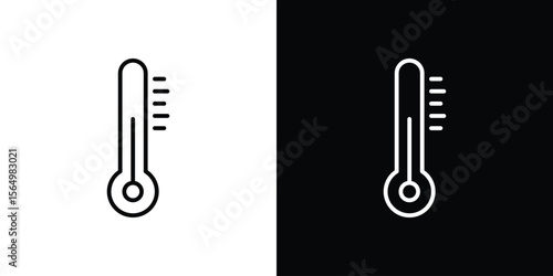Thermometer icon logo element. Vector illustration. EPS10