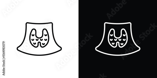 Thyroid icon logo element. Vector illustration. EPS10