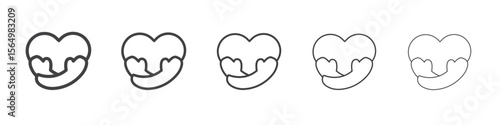Your self care icon Line graphics illustration symbol